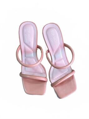 NEW LET'S SEE STYLE women's chicago two strap heels in pink